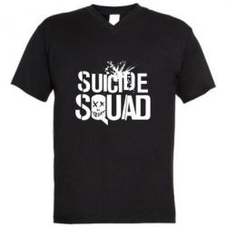 Чоловіча футболка з V-подібним вирізом Suicide Squad Logo - PrintSalon