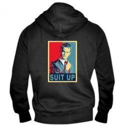 Мужское худи на молнии Suit up! - PrintSalon