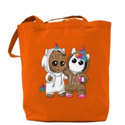 Шоппер Baby Groot And Unicorn - PrintSalon