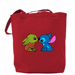 Шоппер Baby Yoda And Stitch - PrintSalon