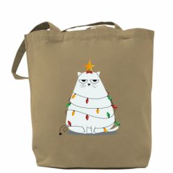 Шоппер Cat and Christmas Lights - PrintSalon