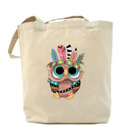 Шоппер Little owl with feathers - PrintSalon