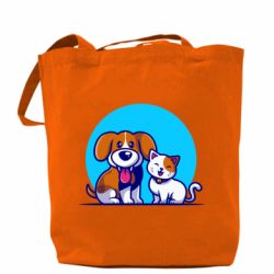 Шоппер Собачка и котик - PrintSalon