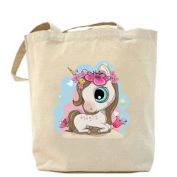Шоппер Unicorn with flowers - PrintSalon