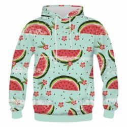 Мужское 3D худи Summer background - PrintSalon