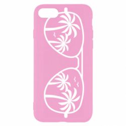 Чехол для iPhone SE 2022 Sunglasses And Palm Trees - PrintSalon
