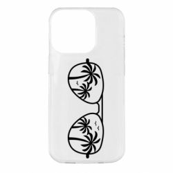 Чехол для iPhone 14 Pro Sunglasses And Palm Trees - PrintSalon