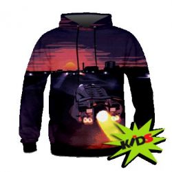 Дитяче 3D худі Sunset neon