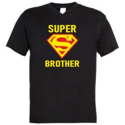 Мужская футболка  с V-образным вырезом Super Brother - PrintSalon