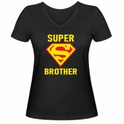 Женская футболка с V-образным вырезом Super Brother - PrintSalon
