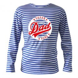 Тельняшка с длинным рукавом Super Dad Pure 100%-PrintSalon Тельняшка с длинным рукавом Super Dad Pure 100%