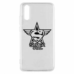 Чехол для Huawei P20 Super Girl - PrintSalon
