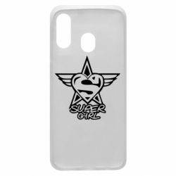 Чехол для Samsung A40 Super Girl - PrintSalon