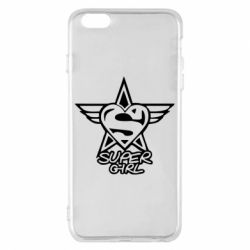 Чехол для iPhone 6 Plus/6S Plus Super Girl - PrintSalon