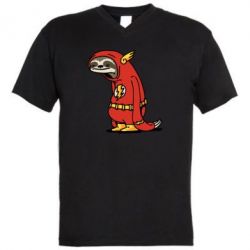 Чоловіча футболка з V-подібним вирізом Super lazy flash - PrintSalon