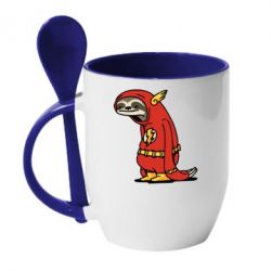 Чашка з ложкою Super lazy flash - PrintSalon