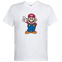 Чоловіча футболка з V-подібним вирізом Супер Маріо - PrintSalon