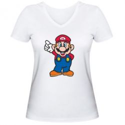 Жіноча футболка з V-подібним вирізом Супер Маріо - PrintSalon