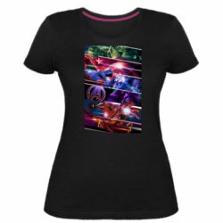 Женская премиум футболка Super power avengers - PrintSalon