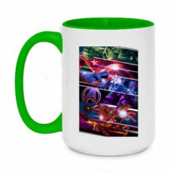 Чашка двухцветная 420ml Super power avengers - PrintSalon