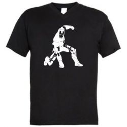 Мужская футболка  с V-образным вырезом Superhero Iron Man - PrintSalon