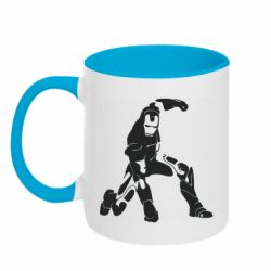 Чашка двухцветная 320ml Superhero Iron Man - PrintSalon
