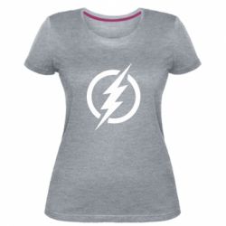 Женская премиум футболка Superhero logo - PrintSalon