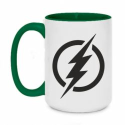 Чашка двухцветная 420ml Superhero logo - PrintSalon