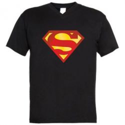 Мужская футболка  с V-образным вырезом Superman Classic - PrintSalon