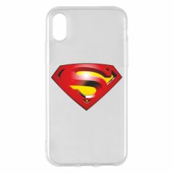 Чехол для iPhone X/Xs Superman Emblem - PrintSalon
