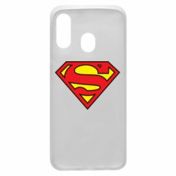 Чехол для Samsung A40 Superman Symbol - PrintSalon