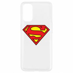 Чехол для Oppo Reno 4 Superman Symbol - PrintSalon