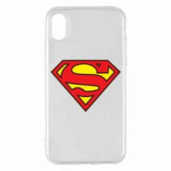 Чехол для iPhone X/Xs Superman Symbol - PrintSalon
