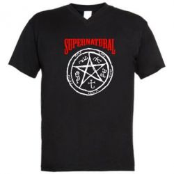 Чоловіча футболка з V-подібним вирізом Supernatural коло - PrintSalon
