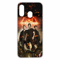 Чехол для Samsung A40 Supernatural Sam, Dean and Cass - PrintSalon