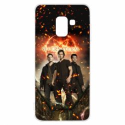 Чехол для Samsung A8 2018 Supernatural Sam, Dean and Cass - PrintSalon