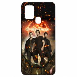 Чехол для Samsung A21s Supernatural Sam, Dean and Cass - PrintSalon