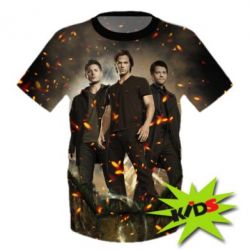 Дитяча 3D футболка Supernatural Sam, Dean and Cass