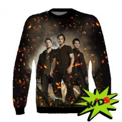 Детский 3D свитшот Supernatural Sam, Dean and Cass - PrintSalon