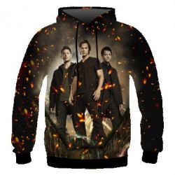 Мужское 3D худи Supernatural Sam, Dean and Cass - PrintSalon