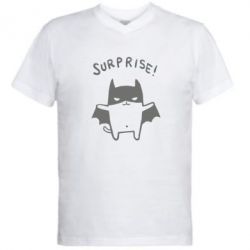 Мужская футболка  с V-образным вырезом Surprise! - PrintSalon