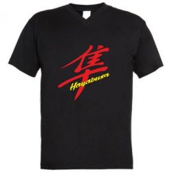 Мужская футболка  с V-образным вырезом Suzuki Hayabusa - PrintSalon