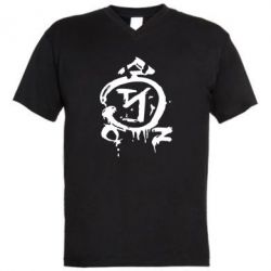 Чоловіча футболка з V-подібним вирізом Надприродне логотип - PrintSalon