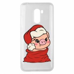 Чохол для Xiaomi Pocophone F1 Свиня в новорічному мішку - PrintSalon