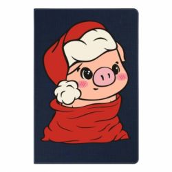 Блокнот з принтом Свиня в новорічному мішку - PrintSalon