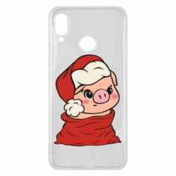 Чохол для Huawei P Smart Plus 2018 Свиня в новорічному мішку - PrintSalon