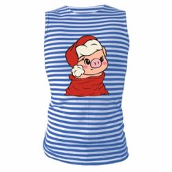 Майка-тільняшка Свиня в новорічному мішку - PrintSalon