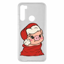 Чохол для Xiaomi Redmi Note 8 Свиня в новорічному мішку - PrintSalon