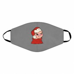 Маска багаторазова Свиня в новорічному мішку - PrintSalon