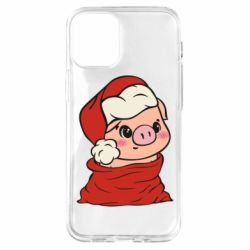 Чохол для iPhone 12 mini Свиня в новорічному мішку - PrintSalon